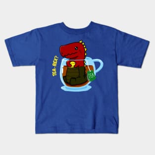 TEA-REX? - Funny Casual Design Kids T-Shirt